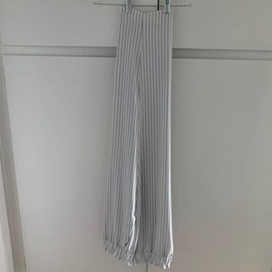 Express black & white striped pants